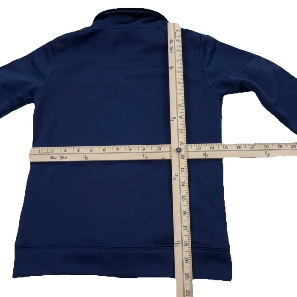Nike Jacket Boys Small Blue Sweatshirt Track Suit Coat Warm Up Swoosh Youth Kids